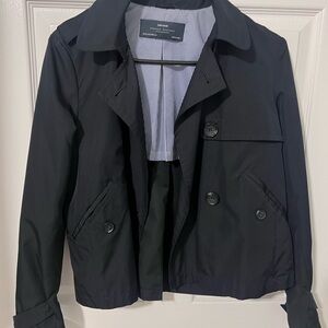 Zara Women Dark Blue short Trench Coat